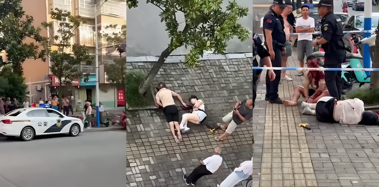 佛山章柃小区绿帽血案！已婚少妇偷情激战被老公捉奸持刀狂砍 情夫锤爆绿帽王现场惨烈