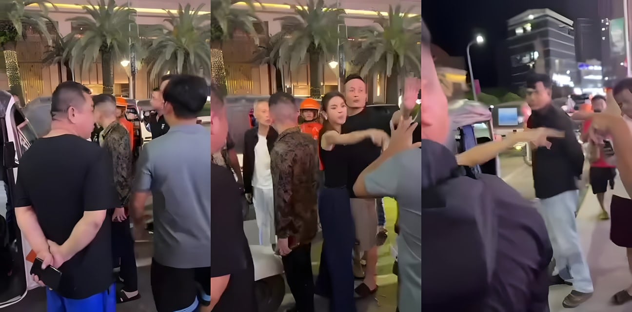西港中国女司机迈巴赫撞嘟嘟车 竟与土著野汉激吵差点开干 摇人撑场疑似豪门外围女大瓜！