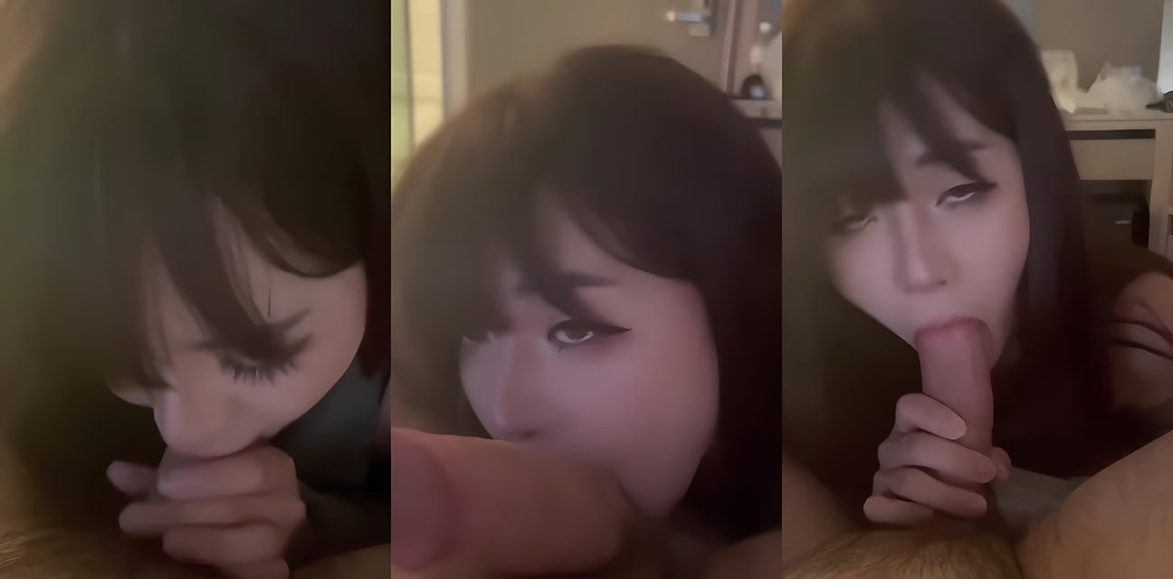 反差母狗口交绝活曝光！甜美小妹跪舔吞精画面劲爆
