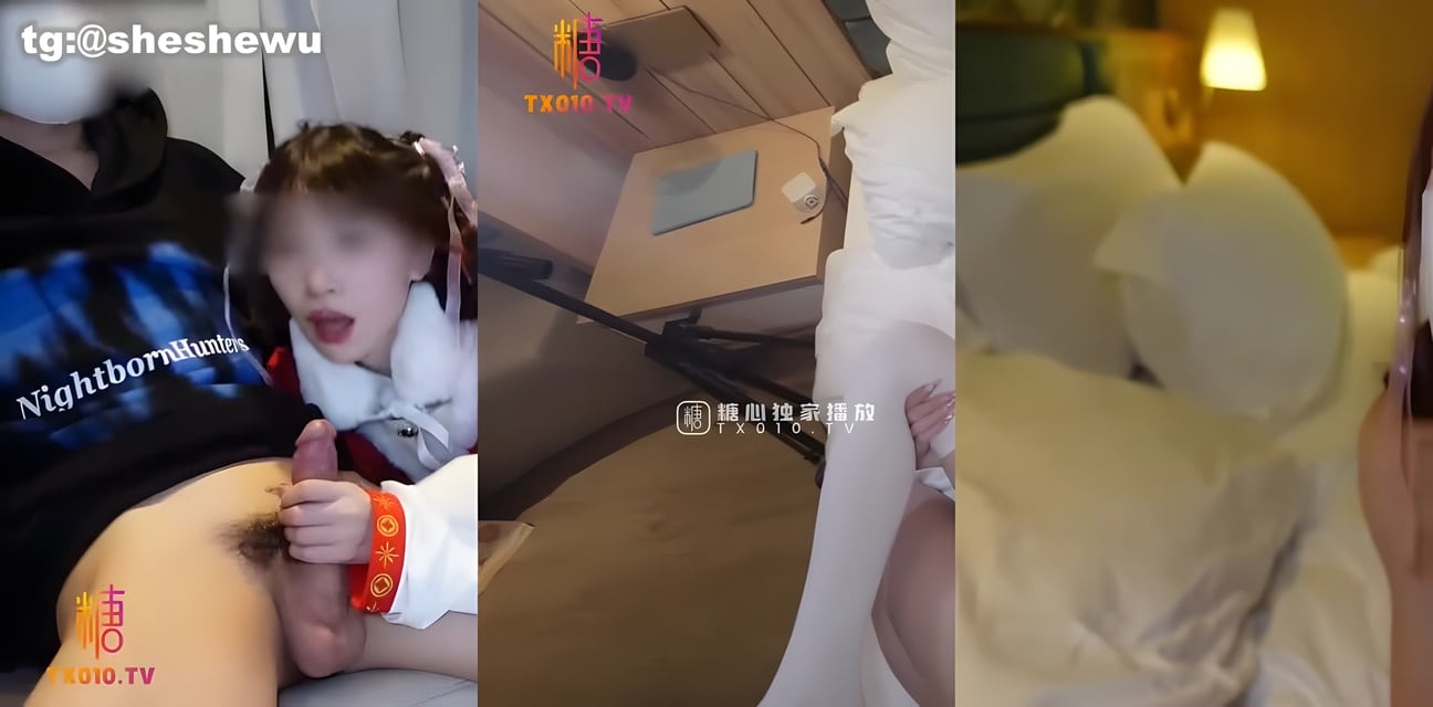 牛奶泡芙白丝口交私拍爆火！清纯少女跪舔吞精画面太淫荡