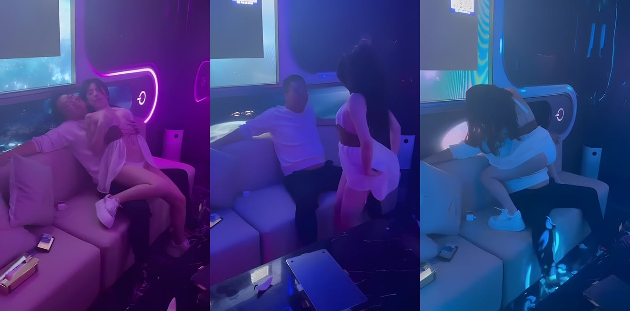 KTV狂野夜！群主暗中安排极品美女 今晚火辣上阵群P高潮