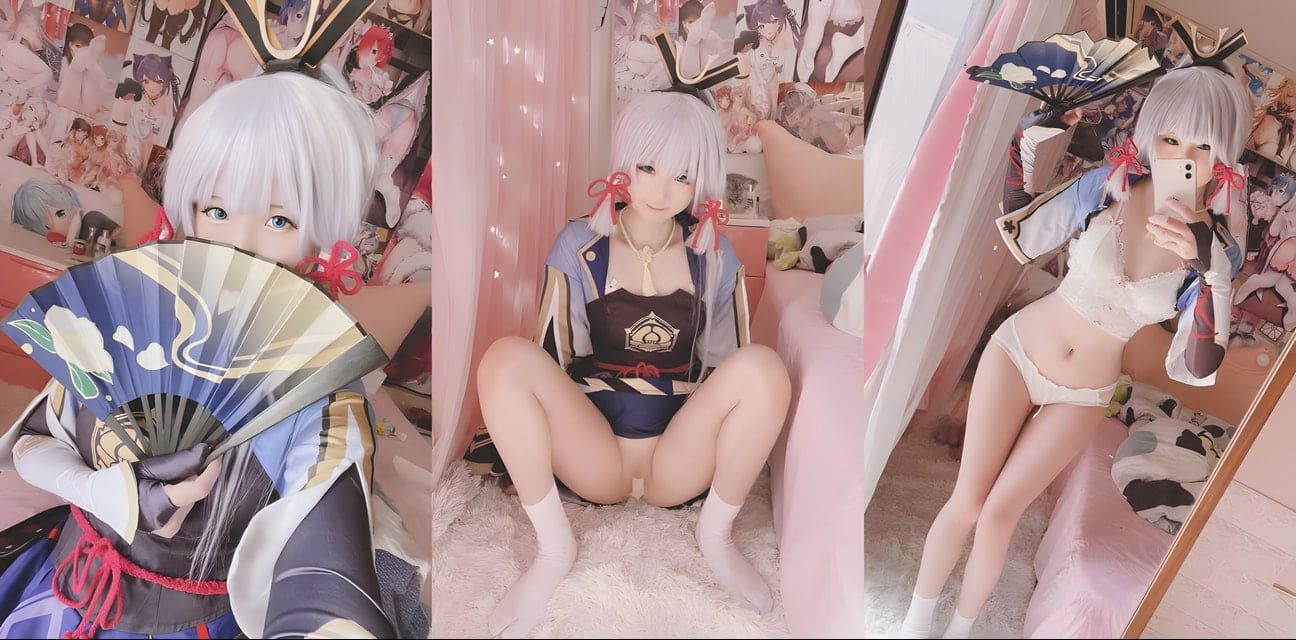 Misa习呆呆写真合集！银发coser私密全裸曝光
