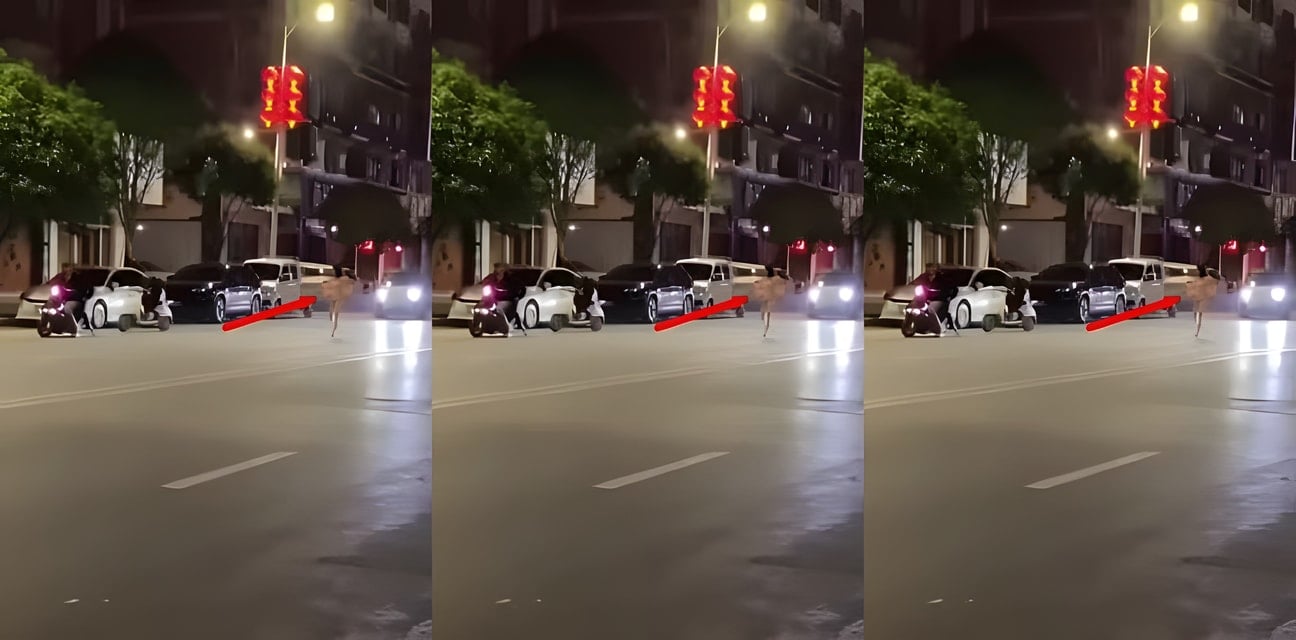 广西街头深夜惊现裸奔女子！丈夫出轨生子气炸