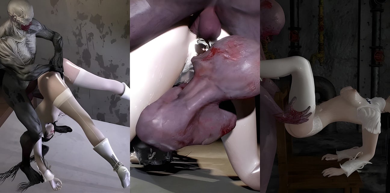 清纯白丝少女赵灵儿惨遭异种凌辱中出
