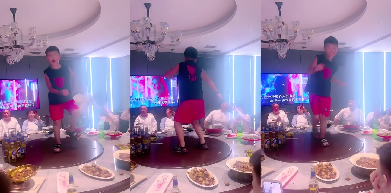 餐厅桌舞劲爆曝光！甜美小妹餐桌热舞勾引食客 店家特色节目太刺激