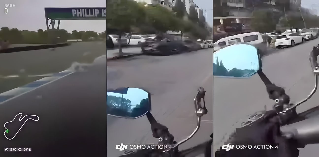 暴力摩托抽象猛男投稿！一脚踹翻骚妹摩托车 就地按倒狂干内射 🤣