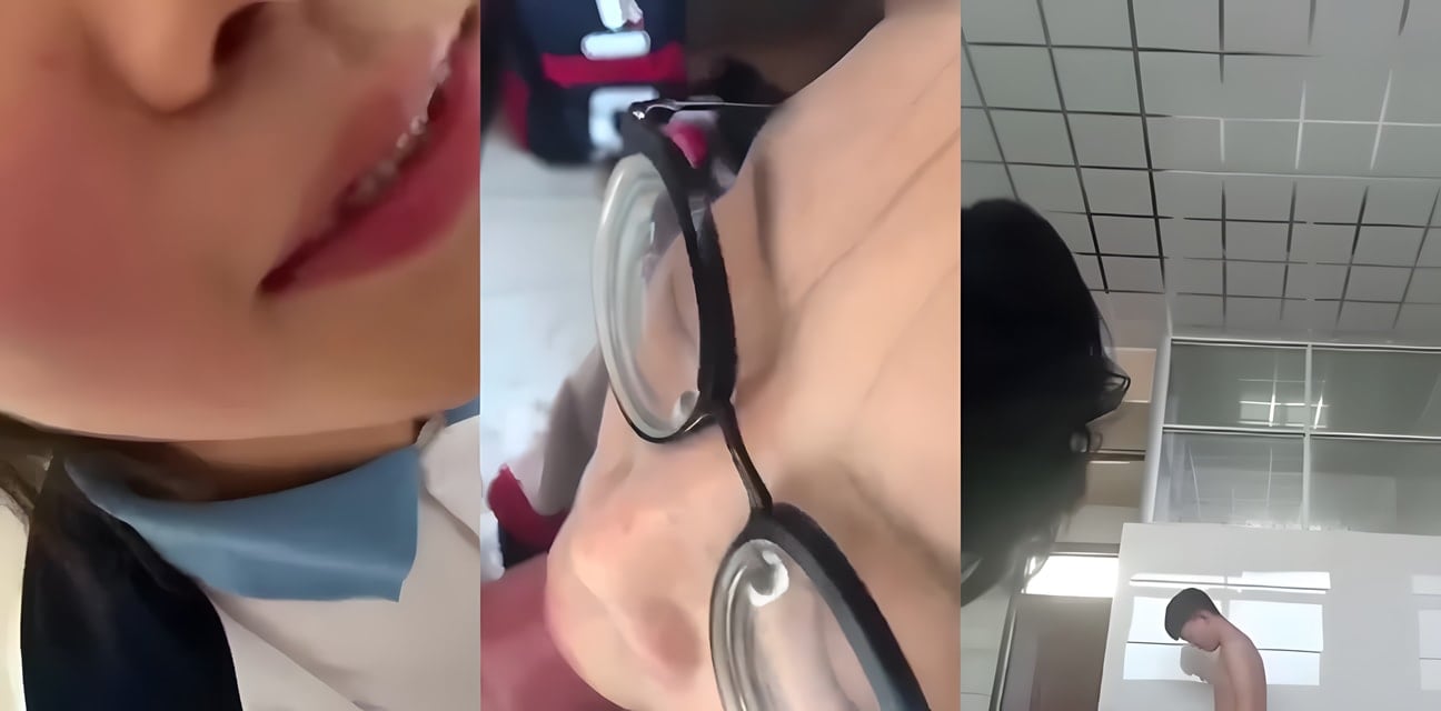 极品学生妹翘课穿校服开干！KFC教学楼公厕全曝光超刺激