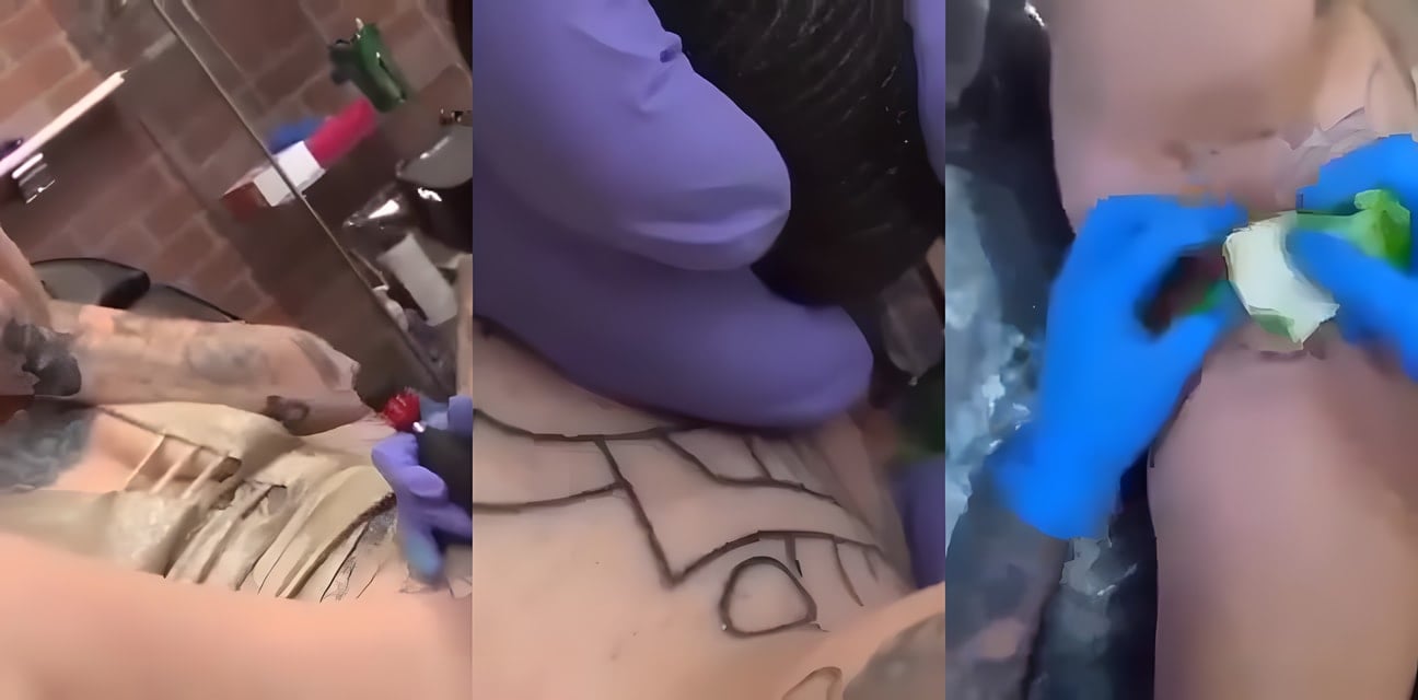 劲爆！骚货私处毛发纹身狂欢 淫纹图案太刺激 全网疯传！