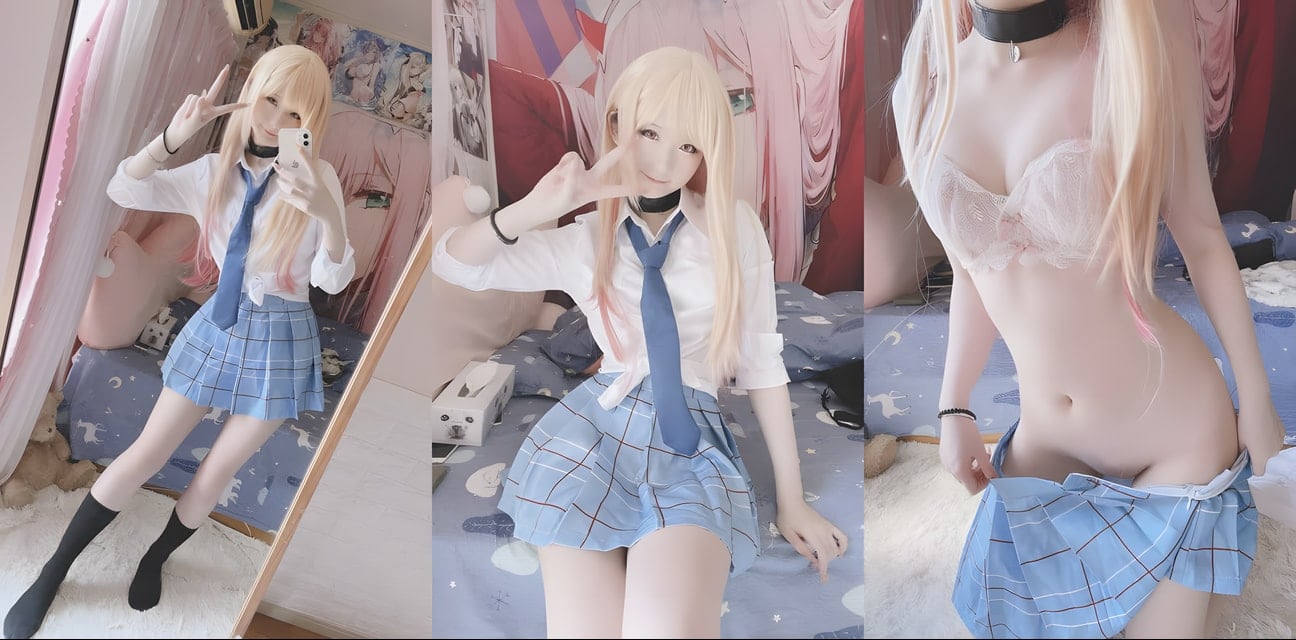 Misa习呆呆写真合集！金发校服辣妹掀裙超撩人