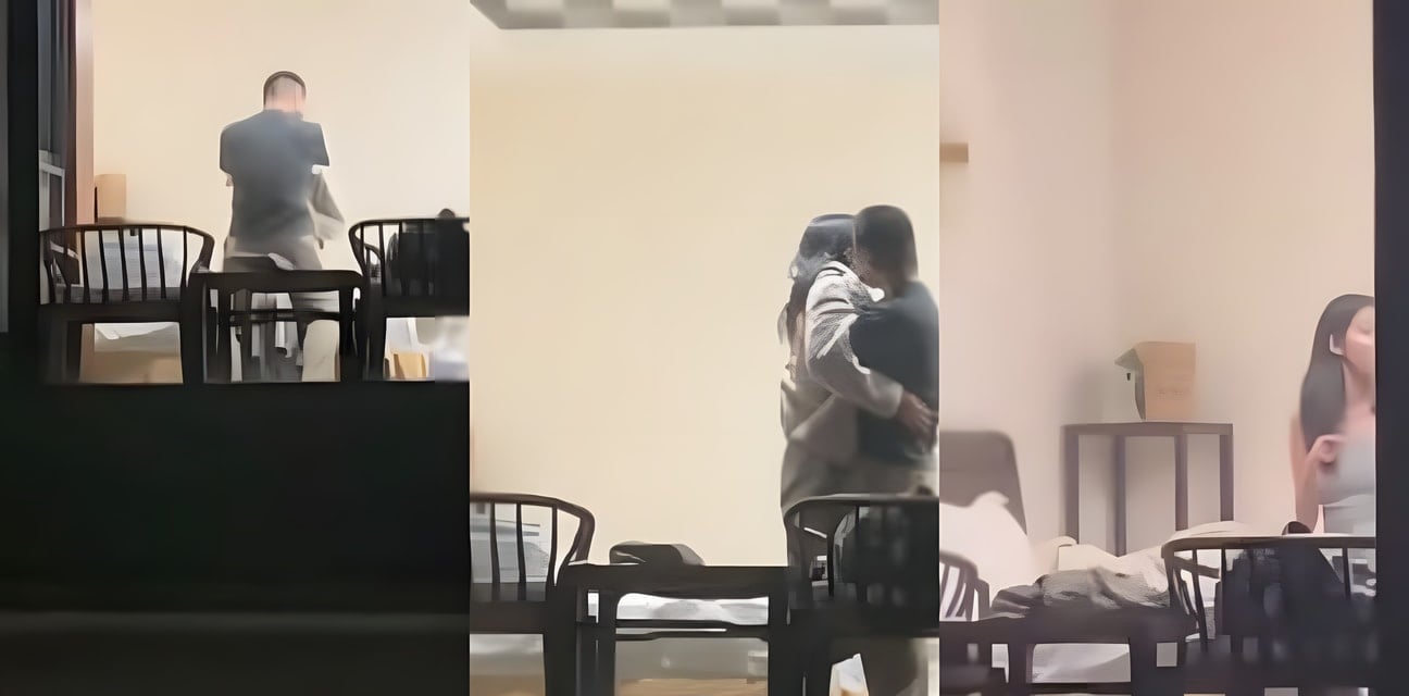 天津传媒学院教师宿舍忘拉窗帘！艺术系男老师裤子半褪狂干甜美女友，学生围观直播活春宫黑料爆了！