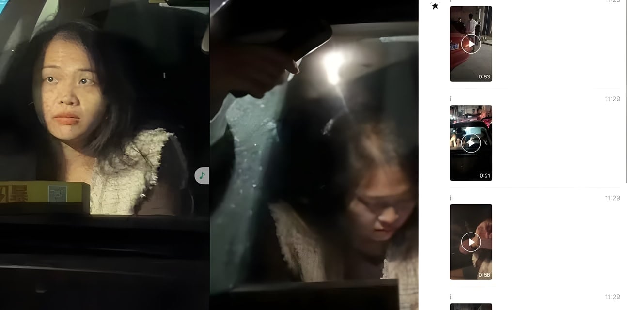 广东饶平钱东镇服装店老板娘车震偷情被老公抓现行！衣服凌乱捂脸喊别拍裤子没提全网疯传