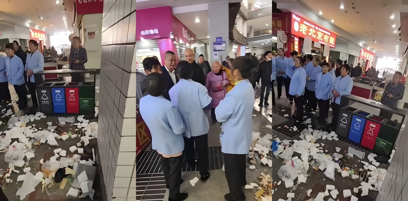 重庆协信购物中心黑料爆！保洁阿姨半年欠薪怒掀罢工 商场变垃圾场老板还拖不发