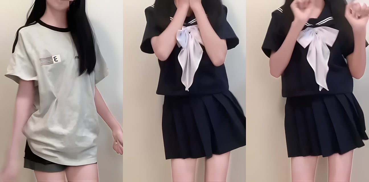抖音風女主播昭昭全裸黑絲誘惑！JK水手服道具自慰勁爆曝光