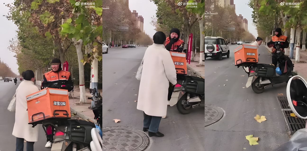 大姐偷外卖被抓现行！外卖员全程录像炸裂操作曝光