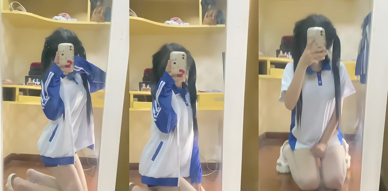 清純少女酒店開房大尺度私拍曝光！嫩模被猛男內射高潮失禁