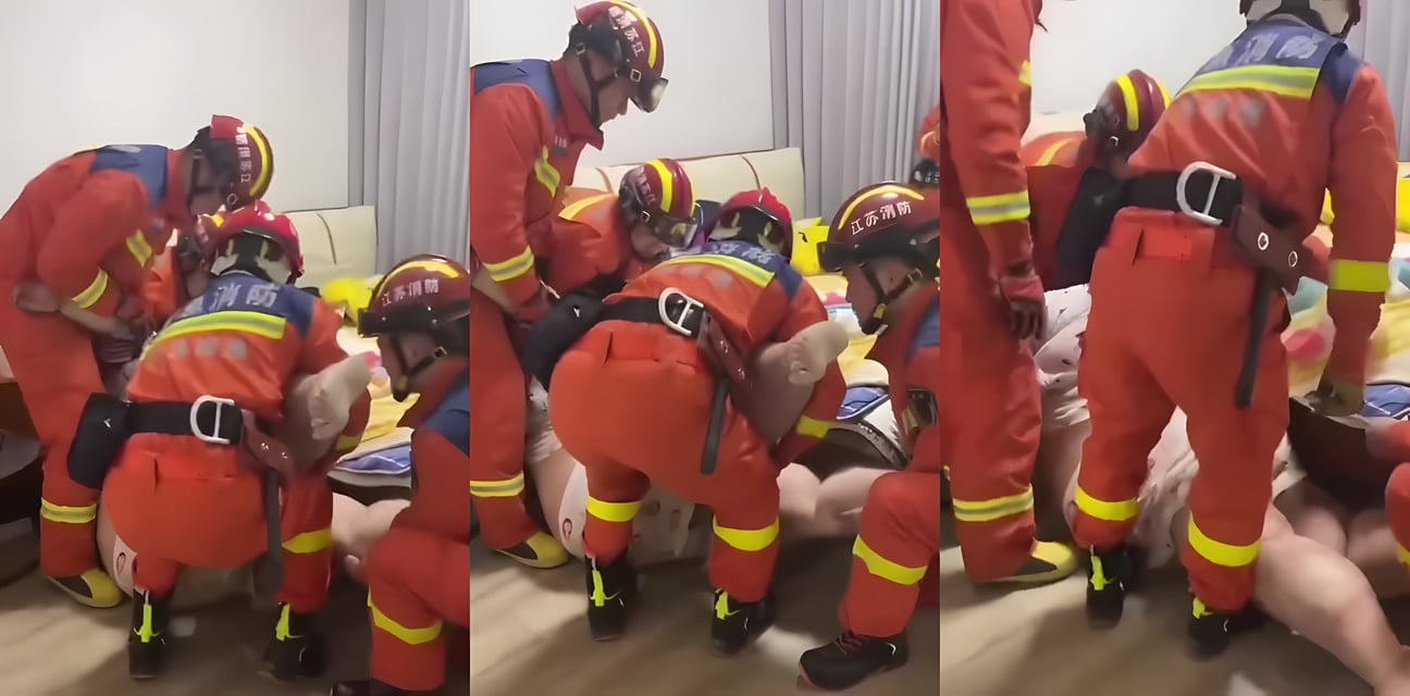 超级胖妞太重了！猛男狂肏半途崩溃救不动 床上闹剧全网爆笑曝光