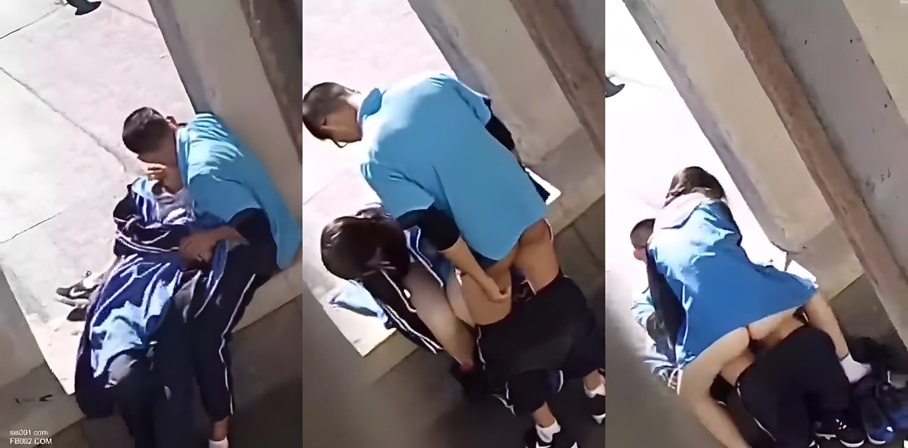 天台偷拍极品学生妹约会忍不住露出嫩穴狂干！小男友舔逼上头直接开战