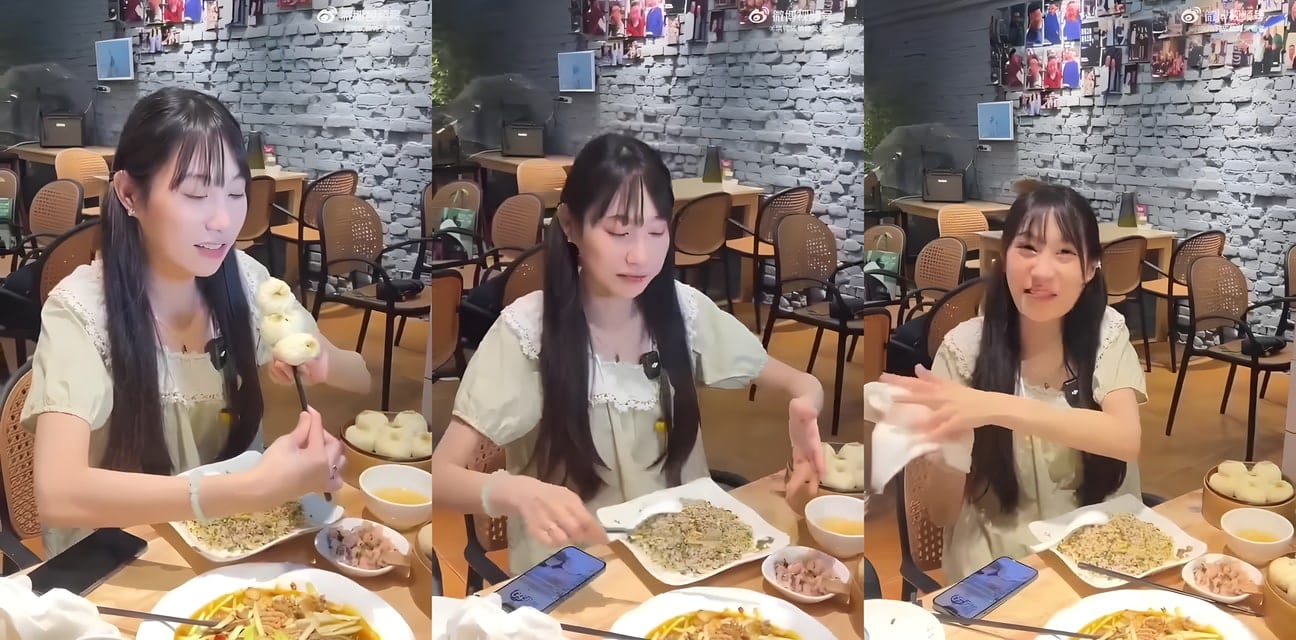 抖音極品美女一口吞三包子！隱藏絕技曝光：能同時含三根粗雞巴？勁爆挑戰讓人血脈賁張！