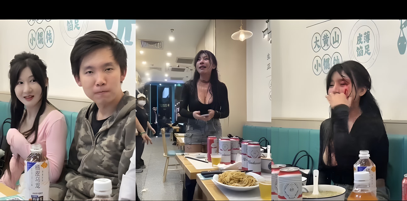 上海泡泡小馄饨店惊爆互撕！巨乳黑衣女满脸血