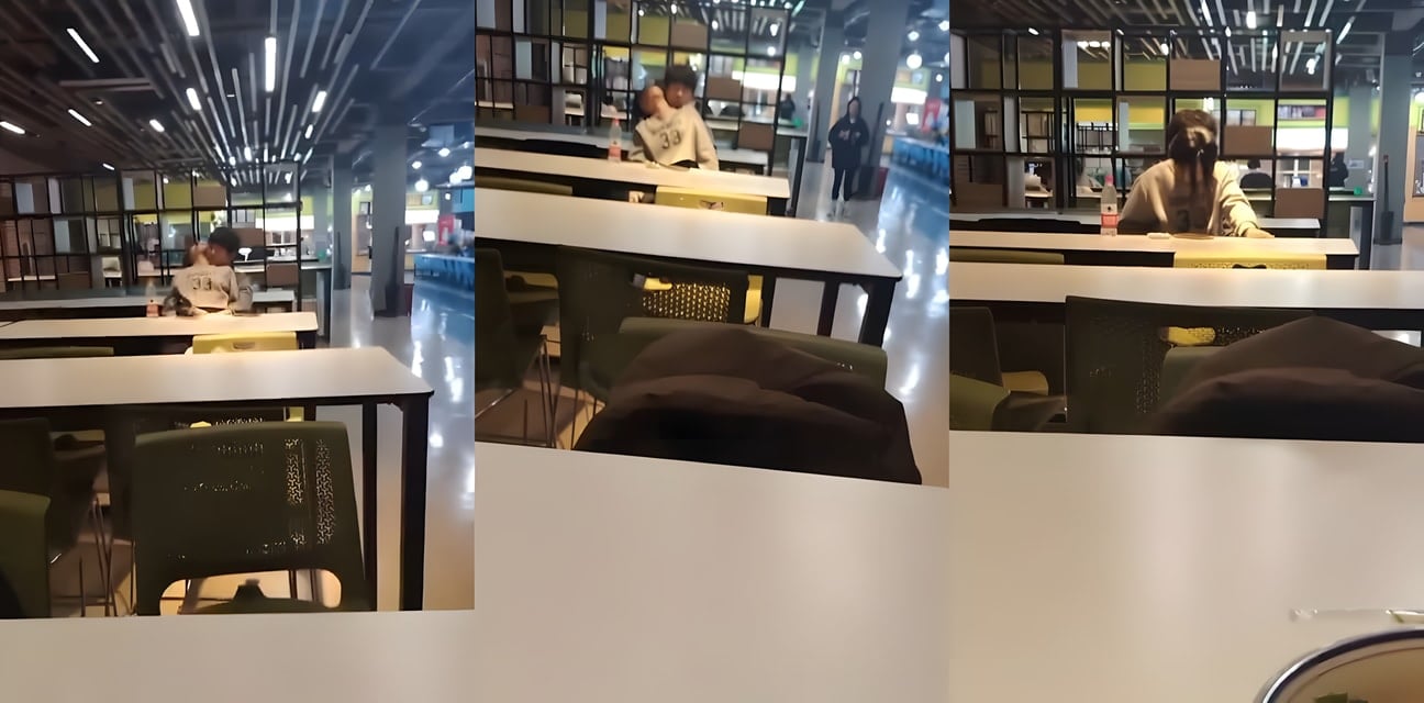 海口网红餐厅情侣桌下狂抠嫩穴！甜美小妹高潮腿抖白浆淌服务员傻眼