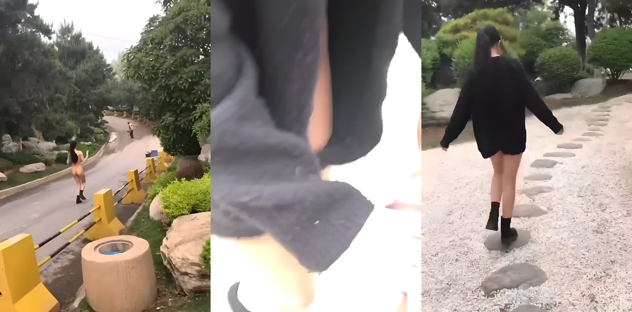 极品学生妹马雨琪LO娘路外露出自拍！嫩模大胆野外暴露私密处