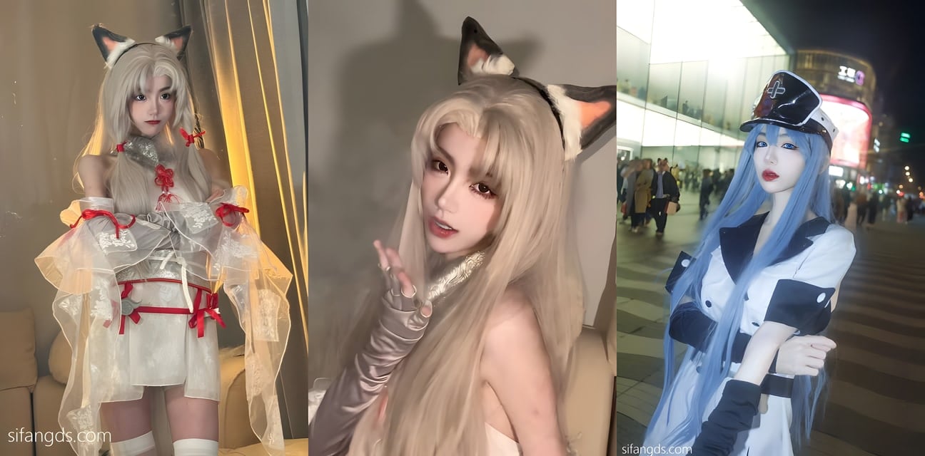 抖音480万粉丝二次元顶流藤原Yuki白天cosplay卖萌 晚上变贱母狗被男友狂爆菊！