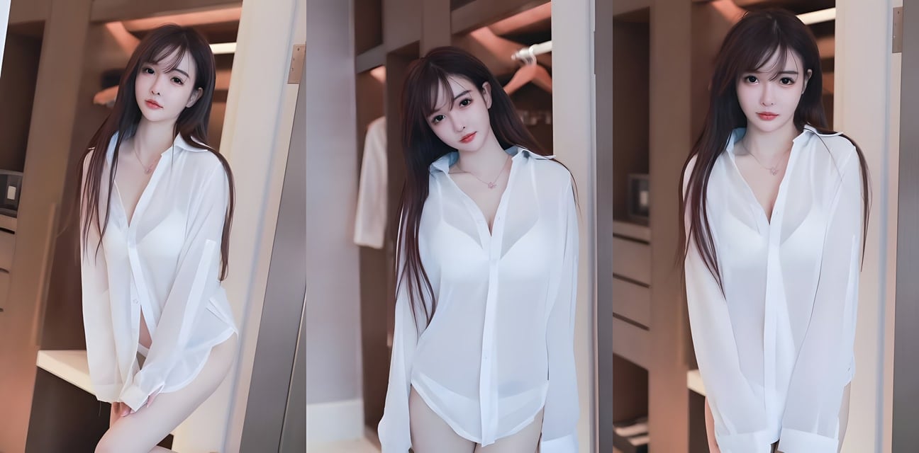 清纯少女半透白衬衫诱惑私拍！黑丝美腿翘臀若隐若现勾魂无数