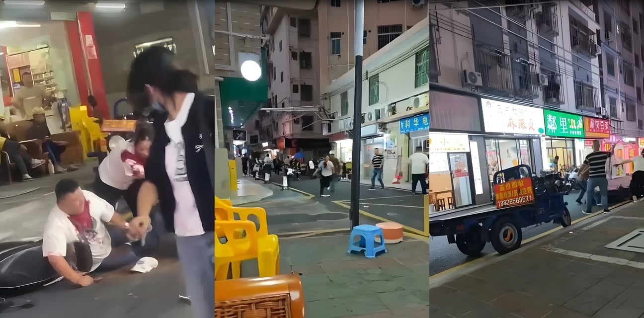 深圳龙岗夜市惊爆血案！男友抓包嫩模女友开房偷情 持刀狂捅情夫胸腹 甜美小妹阻拦反被刺肩臂