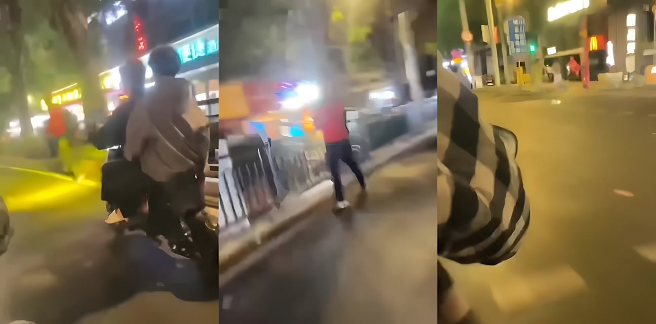 广东街头劲爆！两嫩模用电击器狂电黑人大汉 路边拍摄逃窜 抽象欺负土著大瓜🤣
