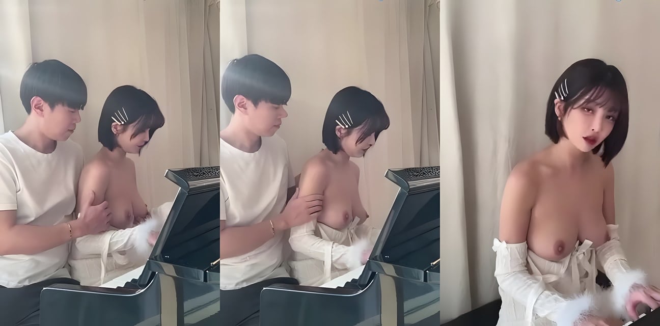 钢琴女神私密教学大瓜！清纯少女边弹琴边被猛男后入狂干 高潮迭起汁水横流