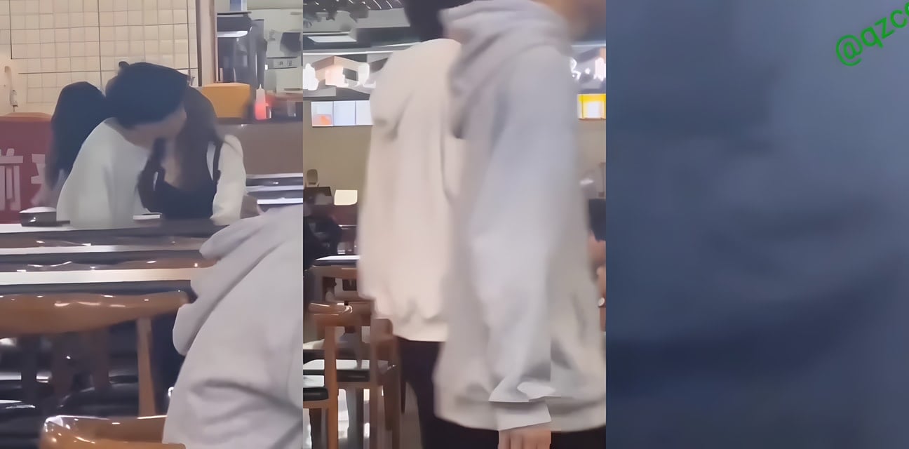 餐厅甜美小妹等餐狂抖高潮！男友手指猛玩小穴 室外整活网友目击大瓜