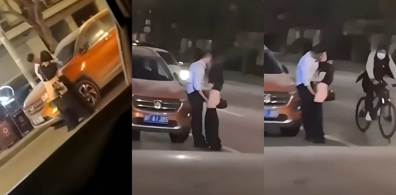 河北街头饥渴情侣当众互扣爆翘臀！裤子褪下手指狂插肥穴路人围观手机狂闪