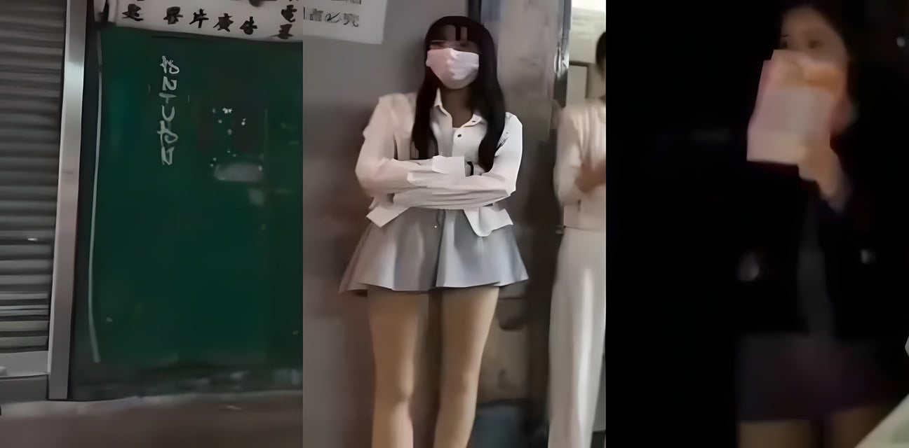 香港街头200元越南嫩妹快餐！超短裙黑丝翘臀勾魂 暗访偷拍站街交易全过程