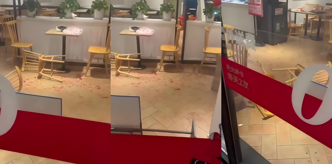 福建泉州KFC血案！精神病离婚男持刀狂砍路人7伤连小孩不放过！